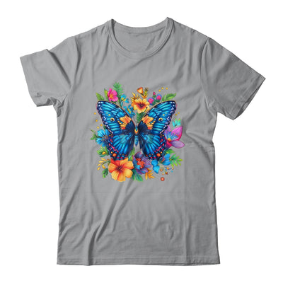 Butterfly With Flowers I Aesthetic Butterfly Lover Art Shirt & Tank Top | teecentury