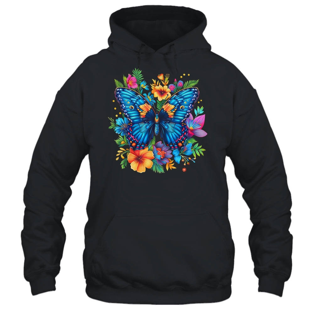 Butterfly With Flowers I Aesthetic Butterfly Lover Art Shirt & Tank Top | teecentury