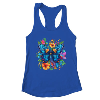 Butterfly With Flowers I Aesthetic Butterfly Lover Art Shirt & Tank Top | teecentury
