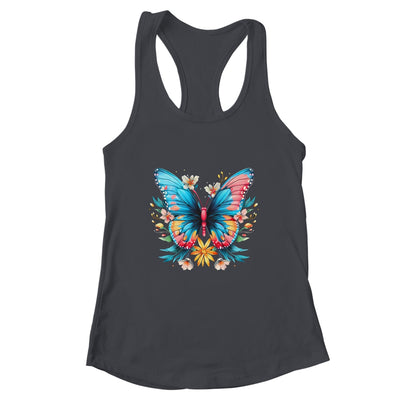 Butterfly With Flowers I Aesthetic Butterfly Shirt & Tank Top | teecentury