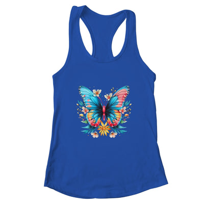 Butterfly With Flowers I Aesthetic Butterfly Shirt & Tank Top | teecentury