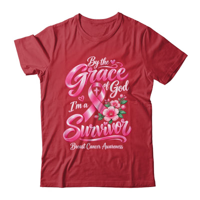 By The Grace God I'M A Survivor Breast Cancer Christian Shirt & Hoodie | teecentury
