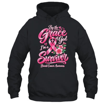 By The Grace God I'M A Survivor Breast Cancer Christian Shirt & Hoodie | teecentury