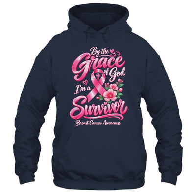 By The Grace God I'M A Survivor Breast Cancer Christian Shirt & Hoodie | teecentury