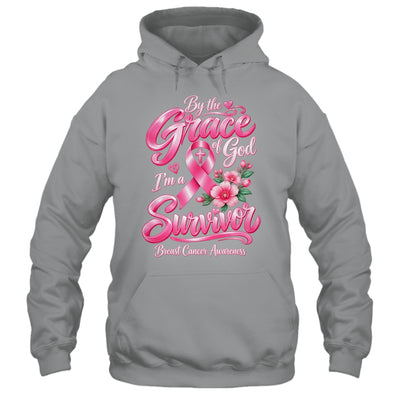 By The Grace God I'M A Survivor Breast Cancer Christian Shirt & Hoodie | teecentury