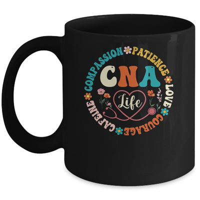 CNA Life Nurse CNA Certified Nursing Assistant Women Groovy Mug | teecentury