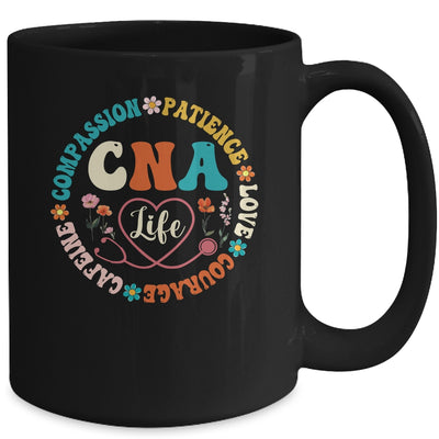 CNA Life Nurse CNA Certified Nursing Assistant Women Groovy Mug | teecentury