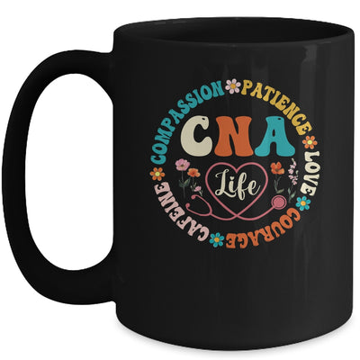 CNA Life Nurse CNA Certified Nursing Assistant Women Groovy Mug | teecentury