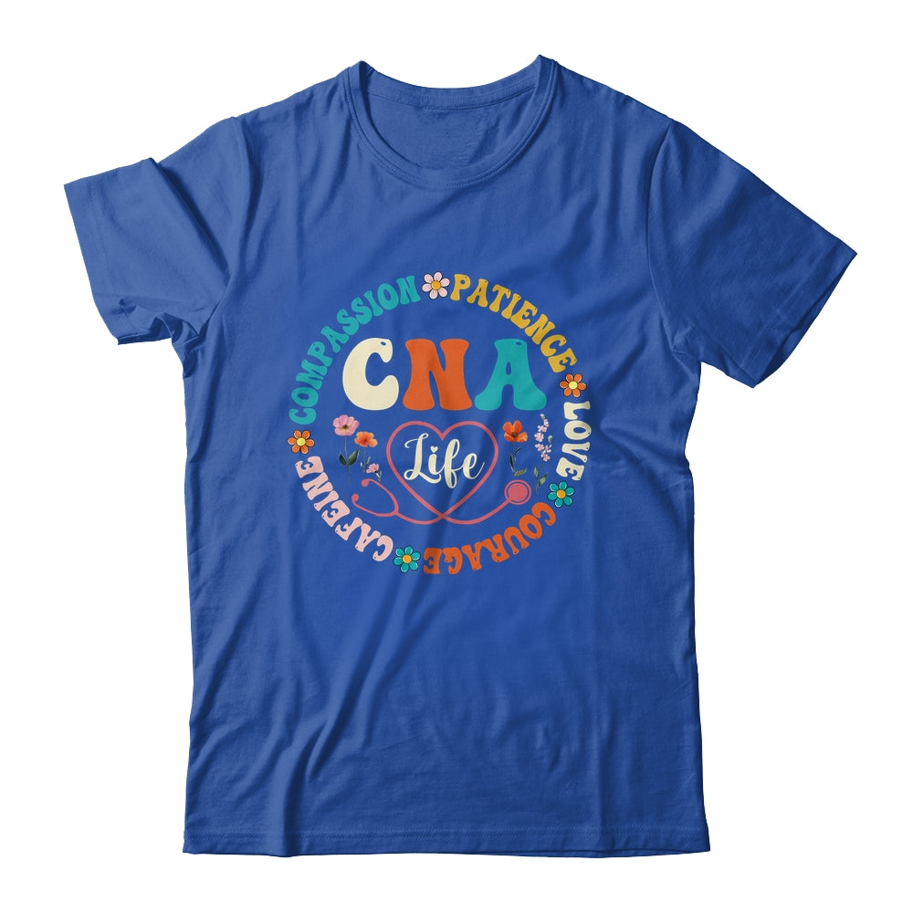 CNA Life Nurse CNA Certified Nursing Assistant Women Groovy Shirt & Hoodie | teecentury