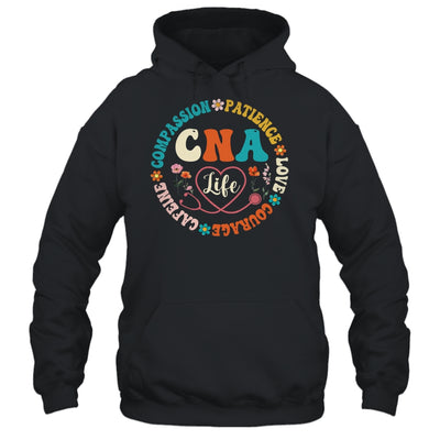 CNA Life Nurse CNA Certified Nursing Assistant Women Groovy Shirt & Hoodie | teecentury