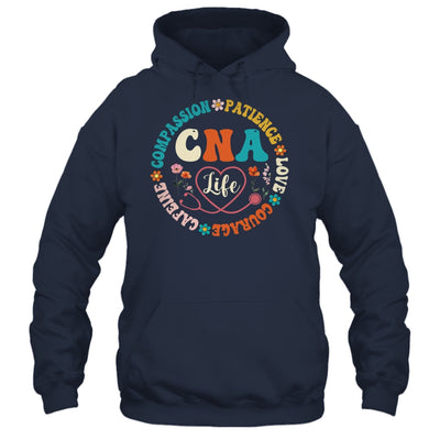 CNA Life Nurse CNA Certified Nursing Assistant Women Groovy Shirt & Hoodie | teecentury