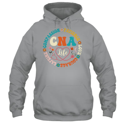 CNA Life Nurse CNA Certified Nursing Assistant Women Groovy Shirt & Hoodie | teecentury