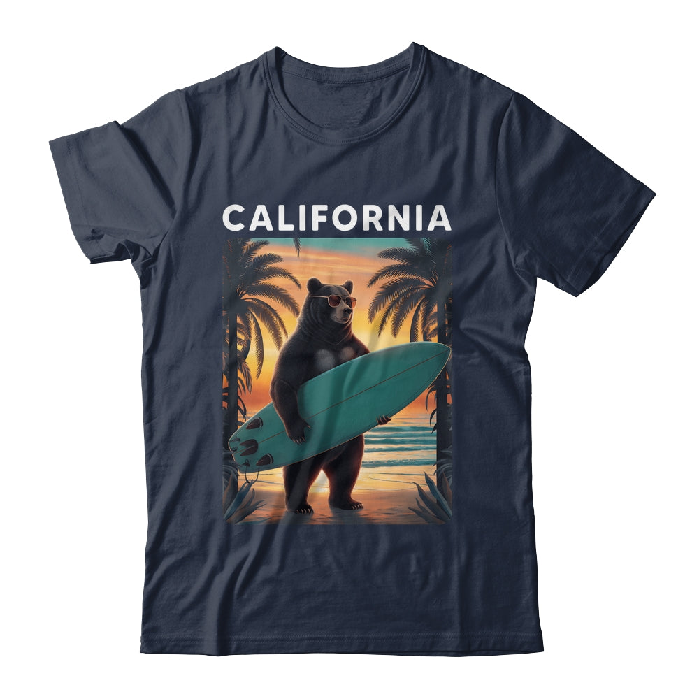 California Cool Republic Bear Surfing Beach California Retro Shirt & Hoodie | teecentury