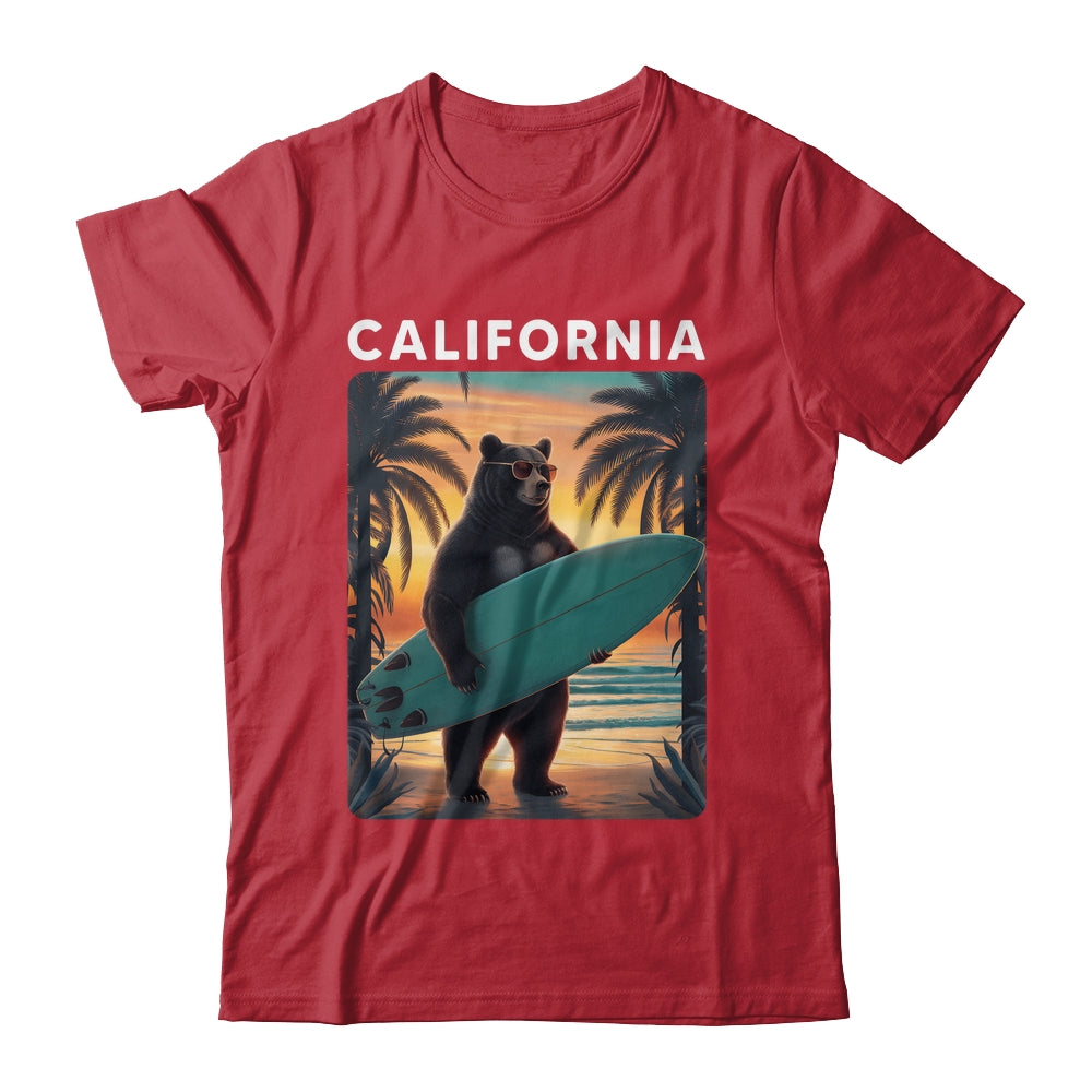 California Cool Republic Bear Surfing Beach California Retro Shirt & Hoodie | teecentury