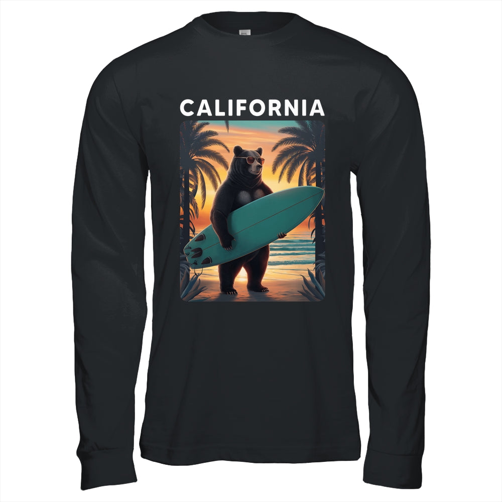 California Cool Republic Bear Surfing Beach California Retro Shirt & Hoodie | teecentury