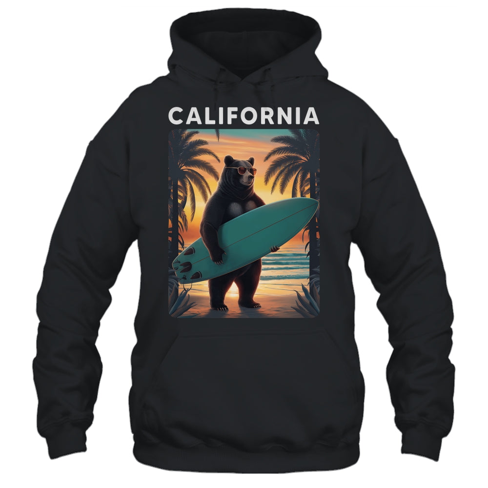 California Cool Republic Bear Surfing Beach California Retro Shirt & Hoodie | teecentury