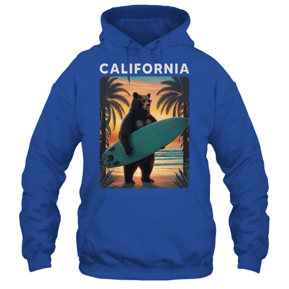 California Cool Republic Bear Surfing Beach California Retro Shirt & Hoodie | teecentury