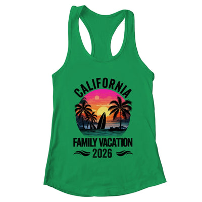 California Family Vacation 2026 Matching Outfits Beach Summer Shirt & Tank Top | teecentury