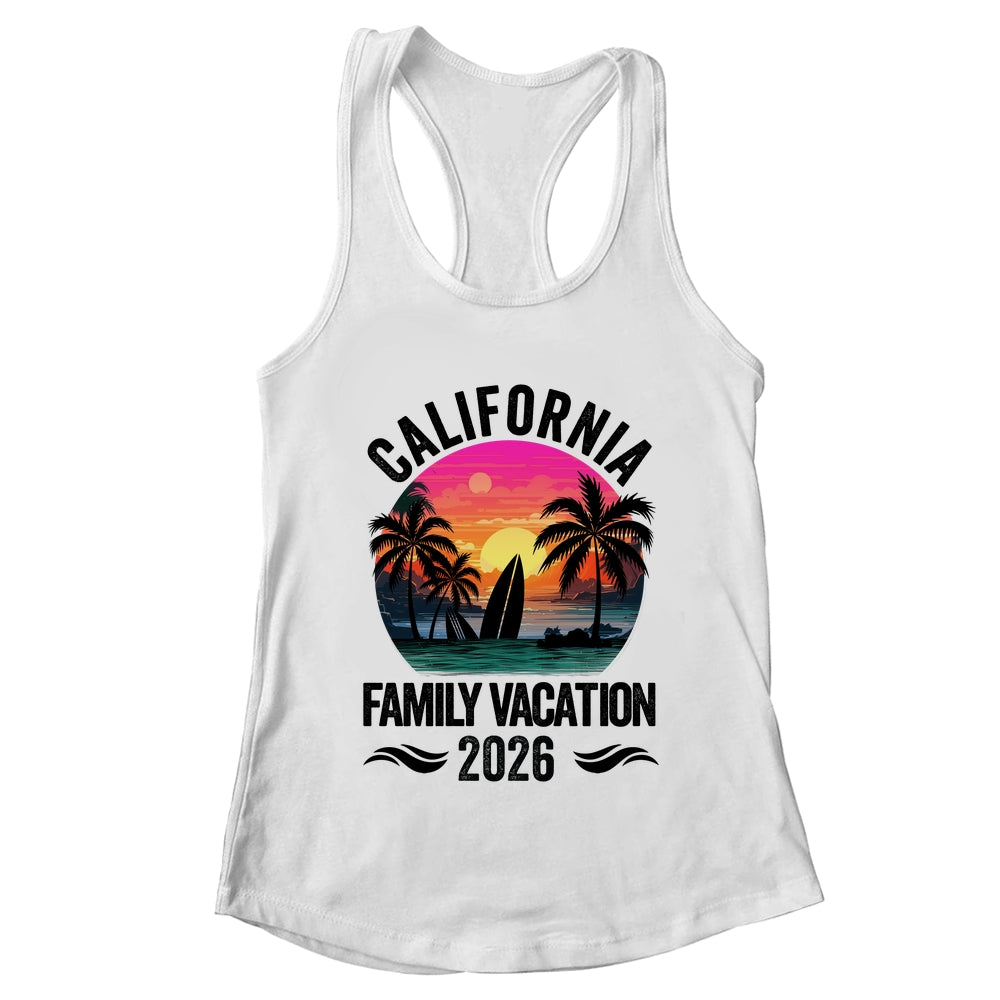 California Family Vacation 2026 Matching Outfits Beach Summer Shirt & Tank Top | teecentury