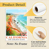 California Travel Print Poster Golden State Pacific Coast Souvenir Wall Art Landscape Painting Picture For Home Room Living Room Office Bedroom Decor Unframed | teecentury