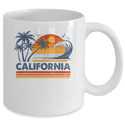 California Vacation Sunset Cute 70s Vintage Retro Beach Mug | teecentury