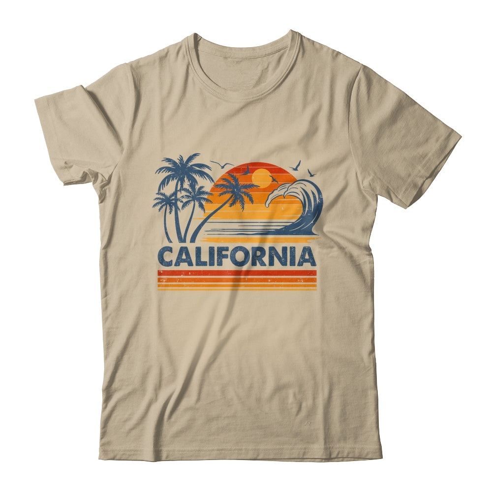 California Vacation Sunset Cute 70s Vintage Retro Beach Shirt & Tank Top | teecentury