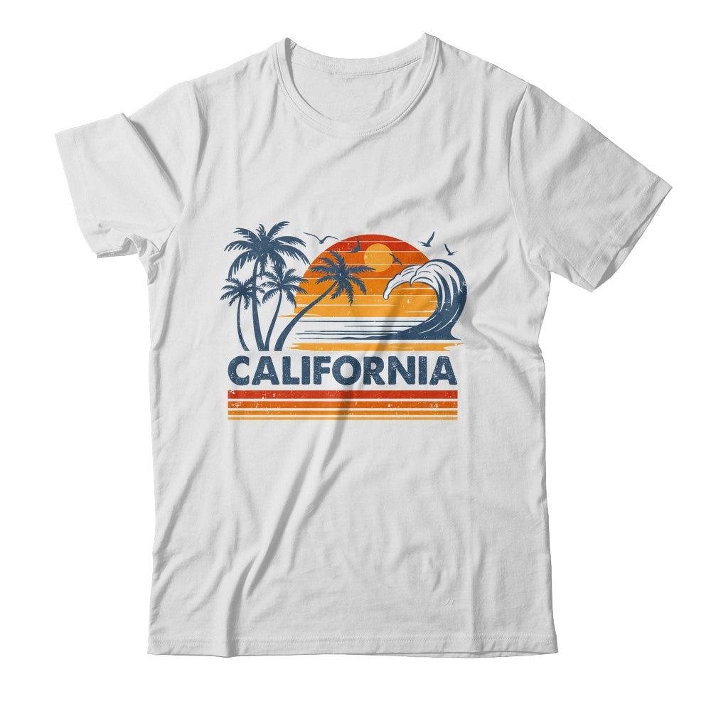 California Vacation Sunset Cute 70s Vintage Retro Beach Shirt & Tank Top | teecentury