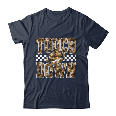 Camo Checkered Football Touchdown Game Day Fall Season Mom Shirt & Sweatshirt | teecentury