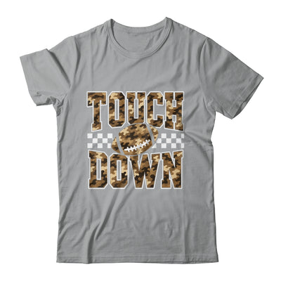 Camo Checkered Football Touchdown Game Day Fall Season Mom Shirt & Sweatshirt | teecentury