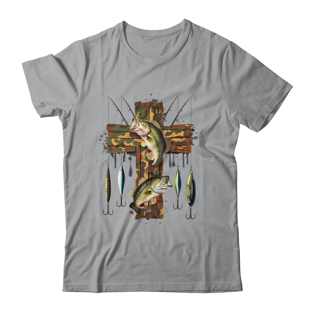 Camo Cross Fishing Christian Fishers Of Men Bible Faith Fish Shirt & Hoodie | teecentury