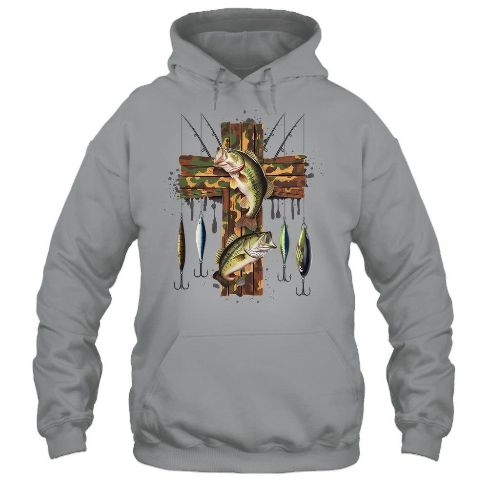 Camo Cross Fishing Christian Fishers Of Men Bible Faith Fish Shirt & Hoodie | teecentury