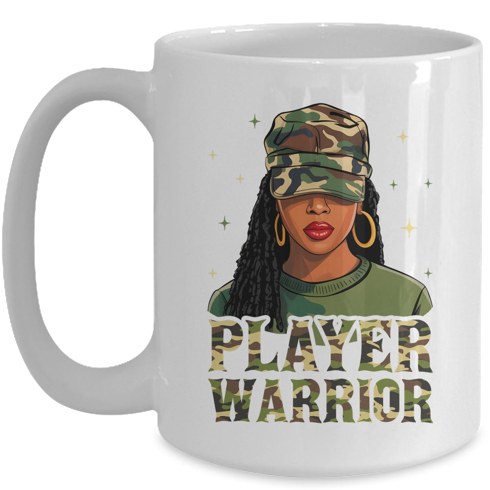 Camo Hat Prayer Warrior God Jesus Christian Black Girl Women Mug | teecentury