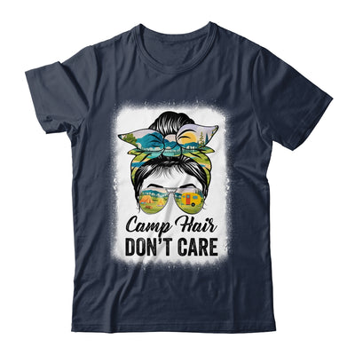 Camp Hair Don't Care Womens Camper Camping Messy Bun Hair Shirt & Tank Top | teecentury