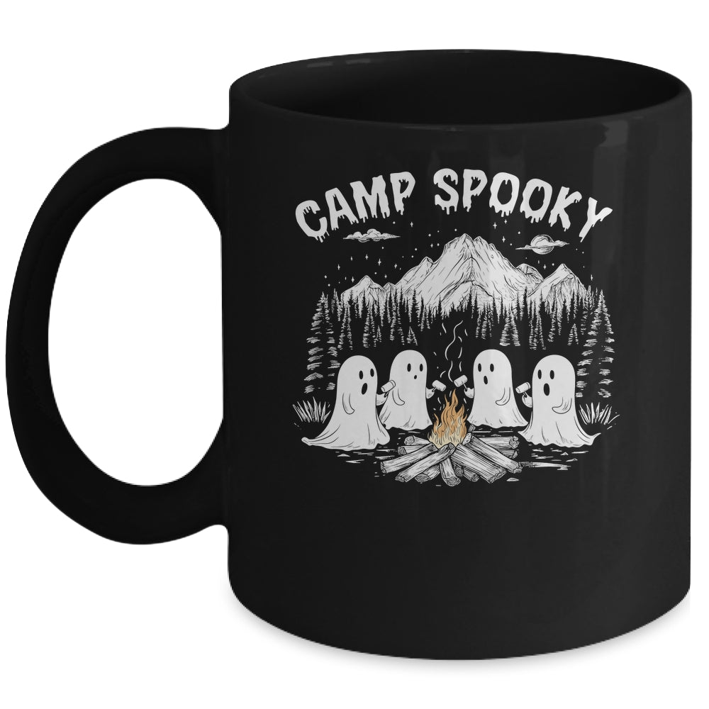 Camp Spooky Summerween Summer Halloween Cute Ghost Camping Mug | teecentury