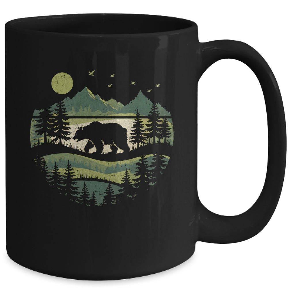 Camping Forest Hiking Nature Vintage Retro Wildlife Outdoor Mug | teecentury