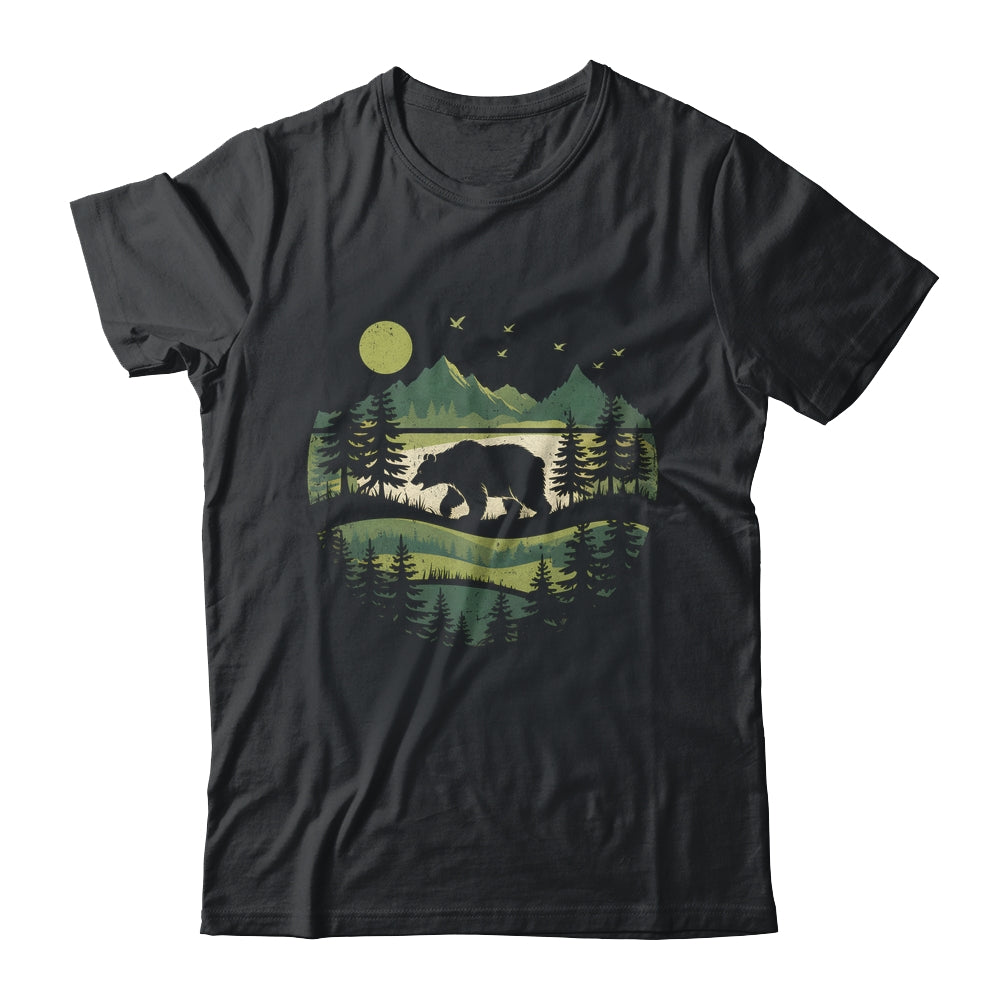 Camping Forest Hiking Nature Vintage Retro Wildlife Outdoor Shirt & Hoodie | teecentury