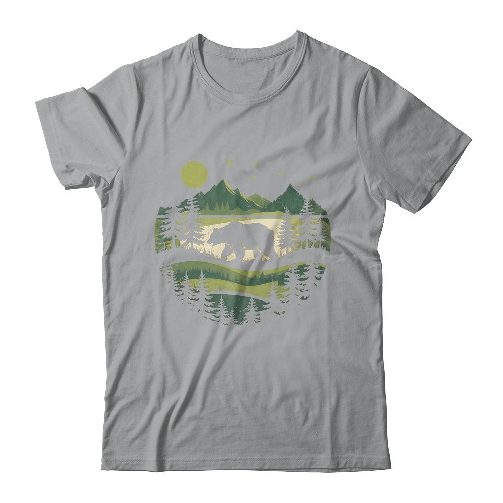 Camping Forest Hiking Nature Vintage Retro Wildlife Outdoor Shirt & Hoodie | teecentury