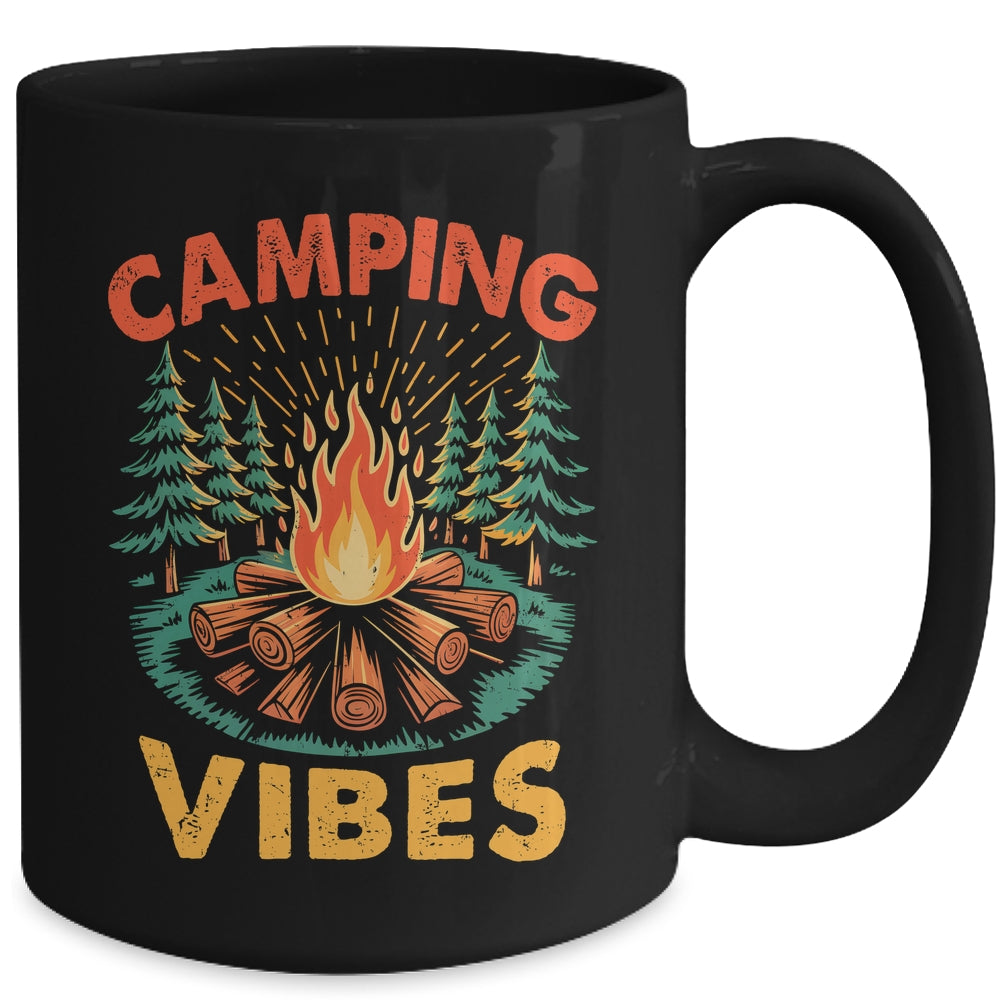 Camping Vibes Nature Lover Camper Camping Day Men Women Mug | teecentury