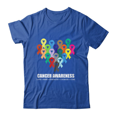 Cancer Awareness Live Fight Cancer Ribbon Hope Cure Strength Shirt & Tank Top | teecentury