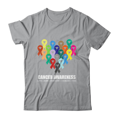 Cancer Awareness Live Fight Cancer Ribbon Hope Cure Strength Shirt & Tank Top | teecentury