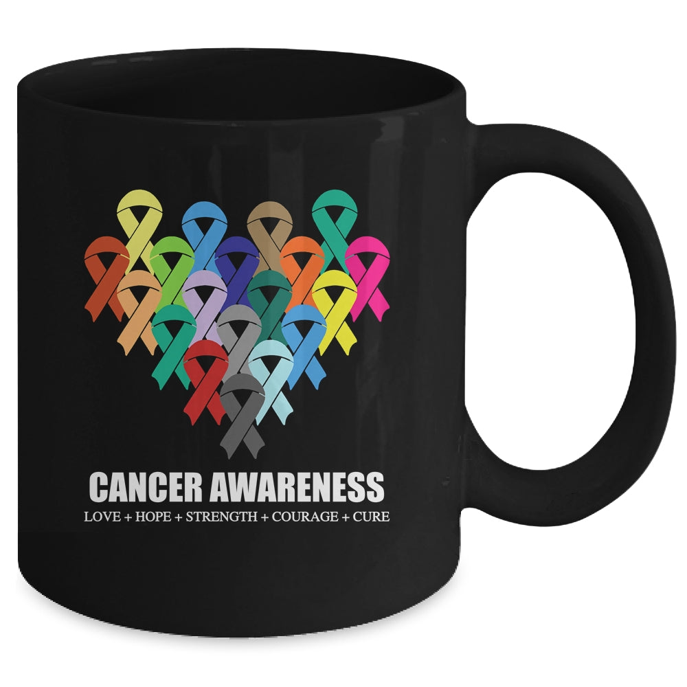 Cancer Awareness Live Fight Cancer Ribbon Hope Cure Strength Mug | teecentury