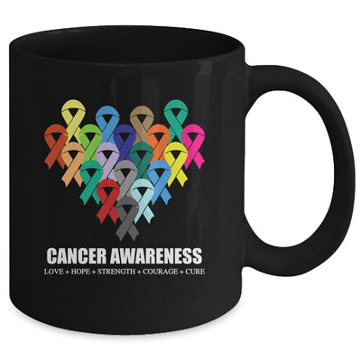 Cancer Awareness Live Fight Cancer Ribbon Hope Cure Strength Mug | teecentury