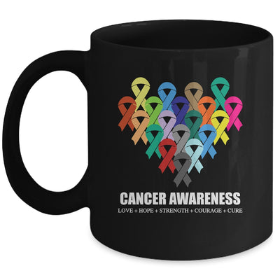 Cancer Awareness Live Fight Cancer Ribbon Hope Cure Strength Mug | teecentury
