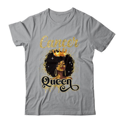 Cancer Queen Birthday Afro Girls Black Zodiac Birthday Shirt & Tank Top | teecentury