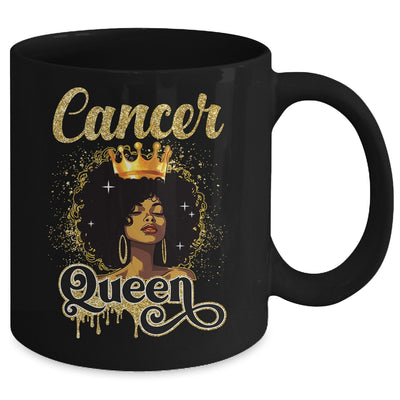 Cancer Queen Birthday Afro Girls Black Zodiac Birthday Mug | teecentury