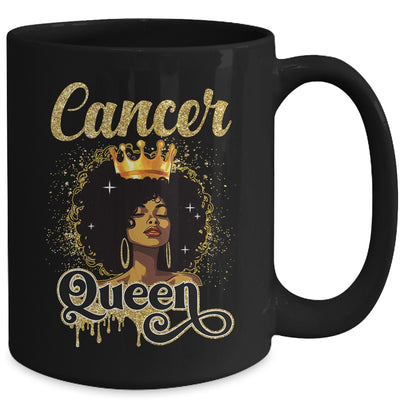 Cancer Queen Birthday Afro Girls Black Zodiac Birthday Mug | teecentury