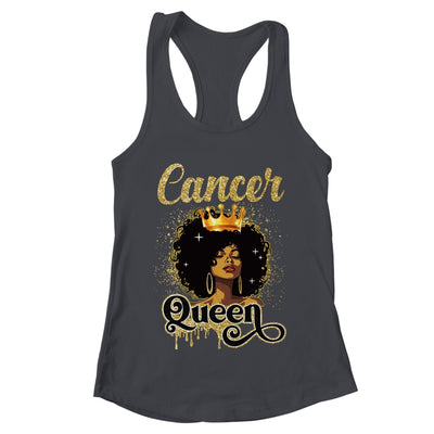 Cancer Queen Birthday Afro Girls Black Zodiac Birthday Shirt & Tank Top | teecentury