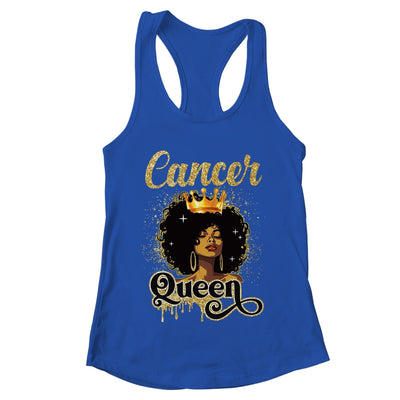 Cancer Queen Birthday Afro Girls Black Zodiac Birthday Shirt & Tank Top | teecentury