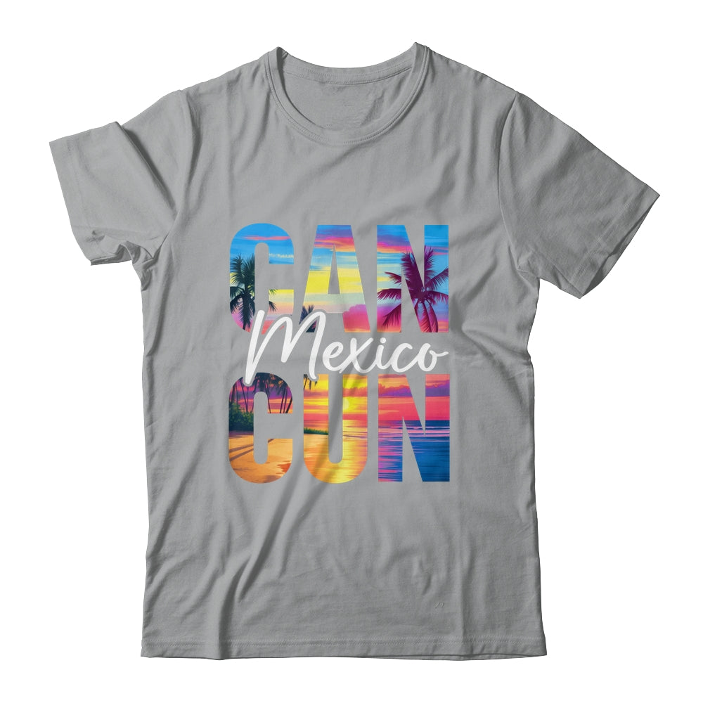 Cancun Mexico Palm Tree Sunset Beach Summer Vacation Trip Shirt & Tank Top | teecentury