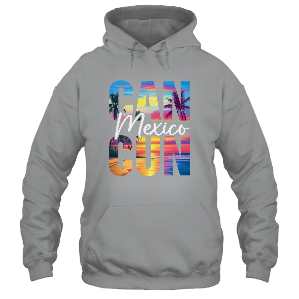 Cancun Mexico Palm Tree Sunset Beach Summer Vacation Trip Shirt & Tank Top | teecentury